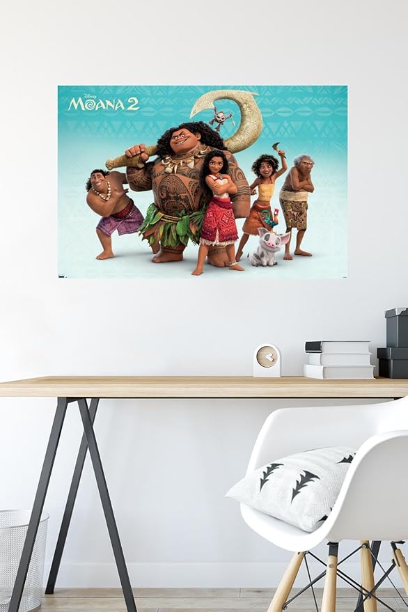 Disney Moana 2 - Group Wall Poster, 34L" x 22.4W", Unframed Version