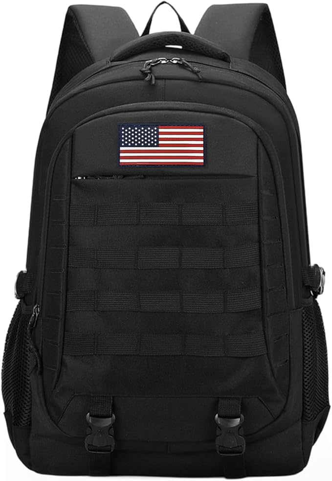 Tactical Backpack 35L - 19'' Waterproof School Bag for Kids, 15.6" Laptop Compartment & MOLLE Webbing for Camping Hiking Travel