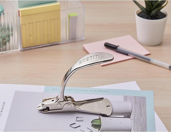 Bostitch Office Heavy Duty & Carton Staple Remover, Built in Staple Shield, Wear- Resistant Nickle Plated Finish Chrome