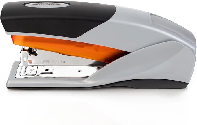 Swingline Stapler,25 Sheet Capacity,Optima 25,Jam Free,Reduced Effort,Soft Grip,Orange and Gray (66402),(Pack of 6)