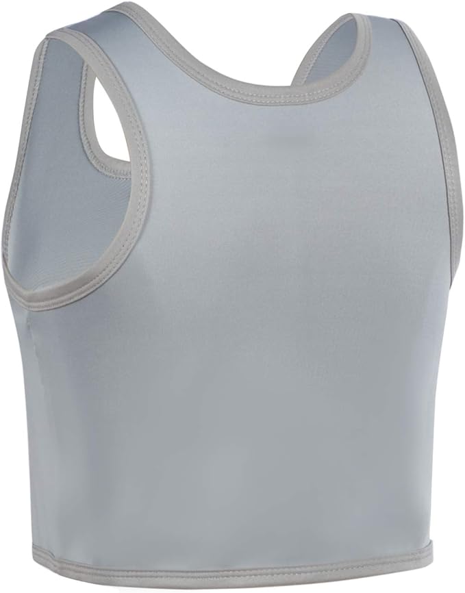 JARAZIN Zipper Chest Binder for Women Transgender FTM Half Elastic Band Bra Tank Top