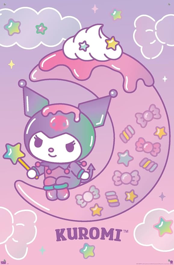 Hello Kitty and Friends: 24 Dreamland - Kuromi Wall Poster with Pushpins