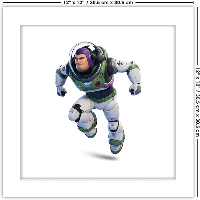Trends International Gallery Pops Disney Pixar Lightyear - Buzz Lightyear Alpha Suit Wall Art Wall Poster, 12" x 12", White Framed Version