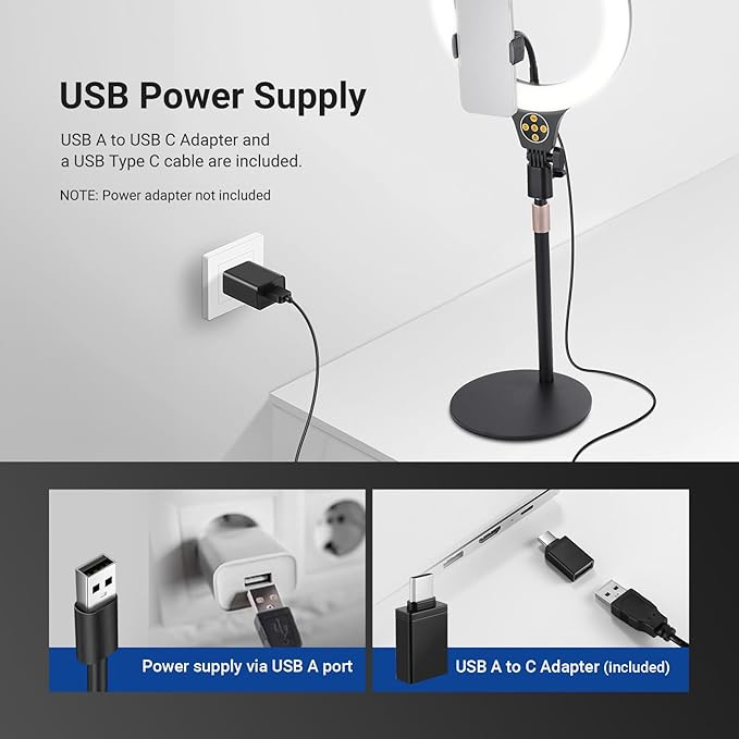NEEWER ENTRY LEVEL VERSION N37 10.5" RGB Ring Light with Desktop Stand/Phone Holder Compatible with iPhone/Remote, 10W CRI85+ LED Lighting for TikTok YouTube Streaming Recording Laptop Zoom Video Call