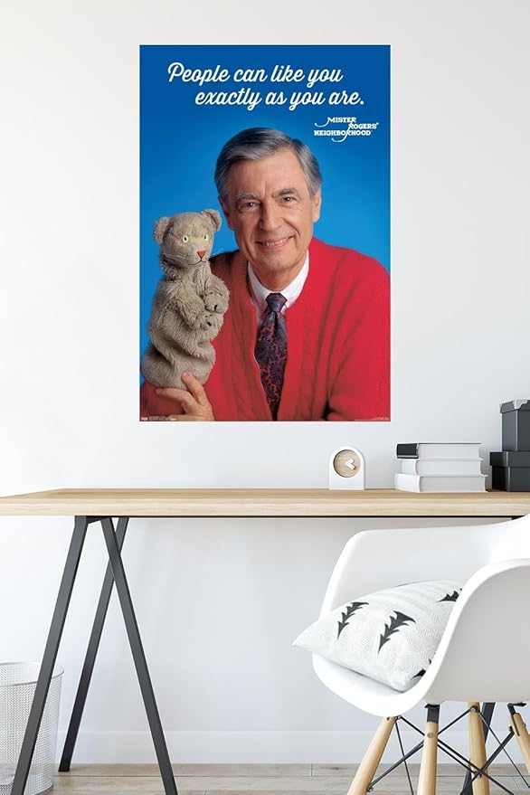 Trends International Mister Rogers - As You Are Wall Poster, 22.375" x 34", Premium Poster & Mount Bundle