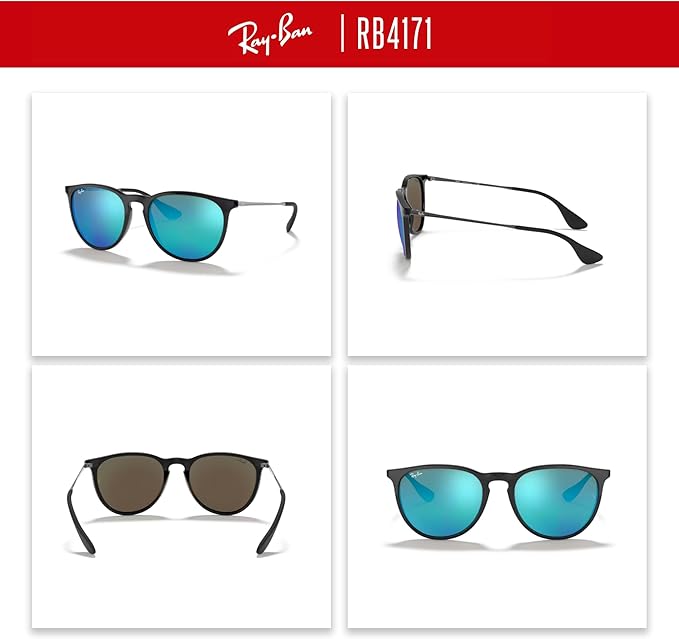 Ray-Ban RB4171 ERIKA Round Sunglasses For Women +BUNDLE with ACCESSORY EYEWEAR KIT