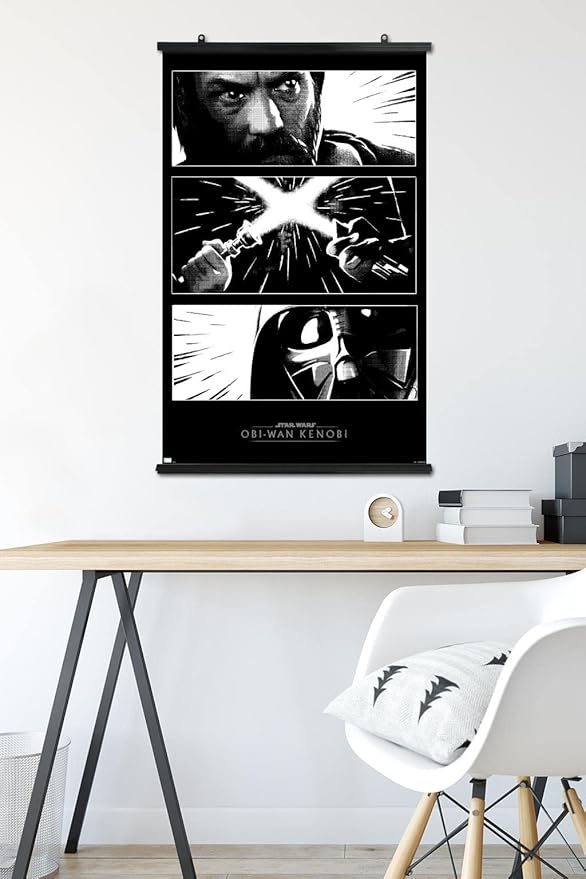 Trends International Star Wars: Obi-Wan Kenobi - Panels Wall Poster, 22.375" x 34", Poster & Clip Bundle