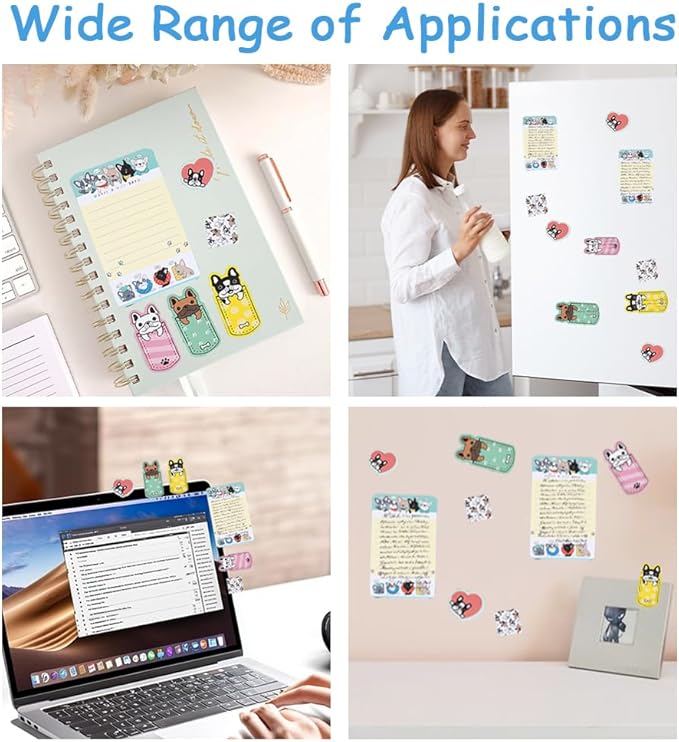 QPIXVB Funny Sticky Notes for Work,Bulldog Sticky Notes Set,440 Sheets,French Bulldog Gifts,Dog Mom Gifts for Women,Dog Stickers,Dogs Themed Writing Memo Pads for Students School Supplies