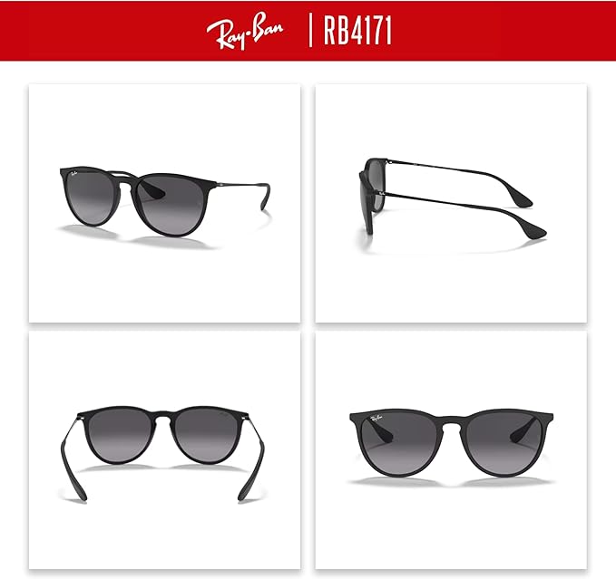 Ray-Ban RB4171 ERIKA Round Sunglasses For Women +BUNDLE with ACCESSORY EYEWEAR KIT