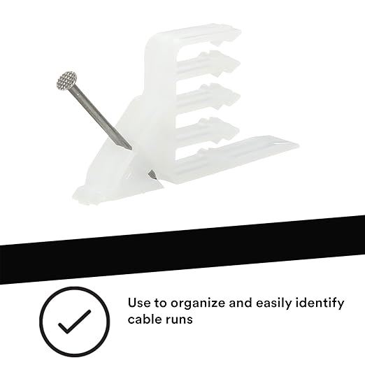 3M Cable Stacker SI-1– Multi-Cable, Electrical Wire Organizer and Spacer for General Use, Wire Stacker, Routes cables in an organized way, RoHS 2011/65/EU Compliant, Easy Installation (Pack of 25)