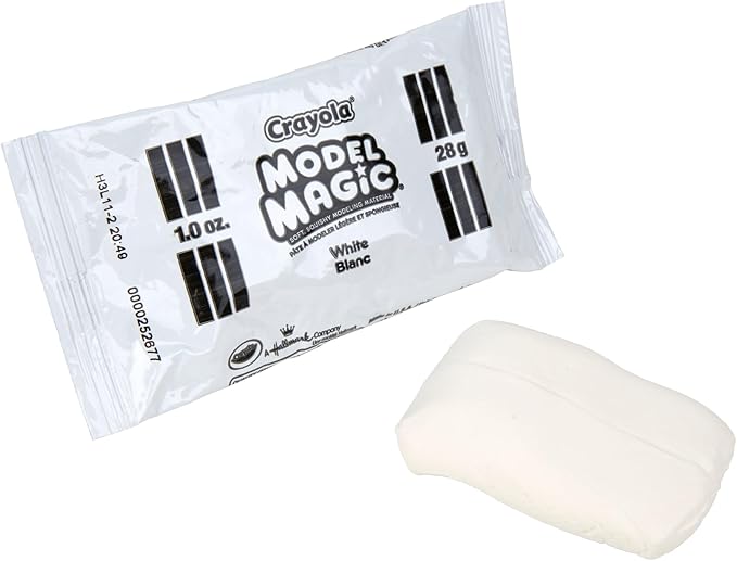 Crayola Model Magic - White (75ct), 1oz Modeling Clay Alternative, Essential Easter Basket Stuffers, Molding Air Dry Clay for Kids, Spring & Easter Craft Supplies