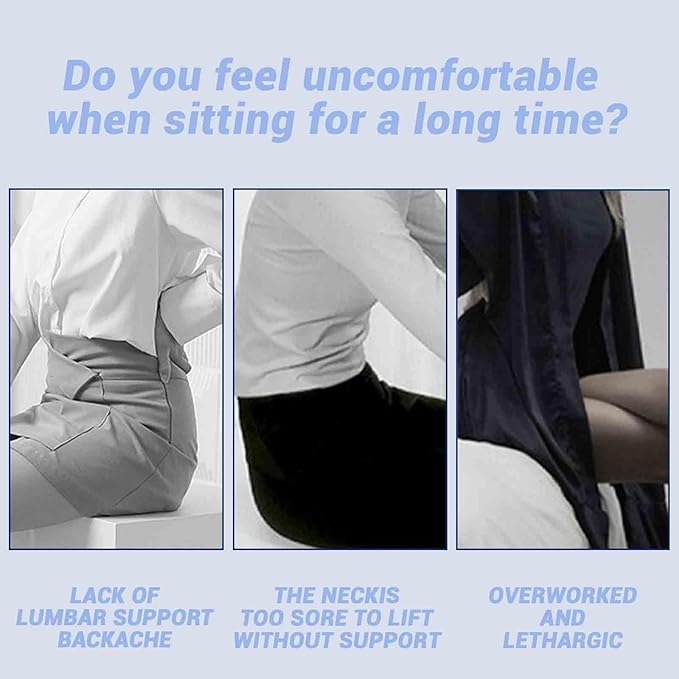Back and Seat Cushion, Car Seat Cushion, Memory Foam L-Shaped Integrated Car Cushions, Ergonomic Car Cushion for Big People with Back Support (Mix-Grey)