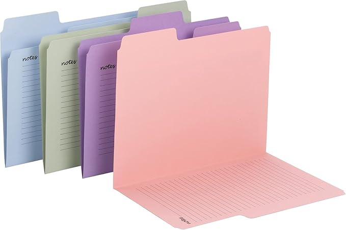 Smead File Folder, SuperTab Oversized Tab File Folders, 1/3-Cut Oversized Tabs, Letter Size, Assorted Colors, 48 per Pack (11651)