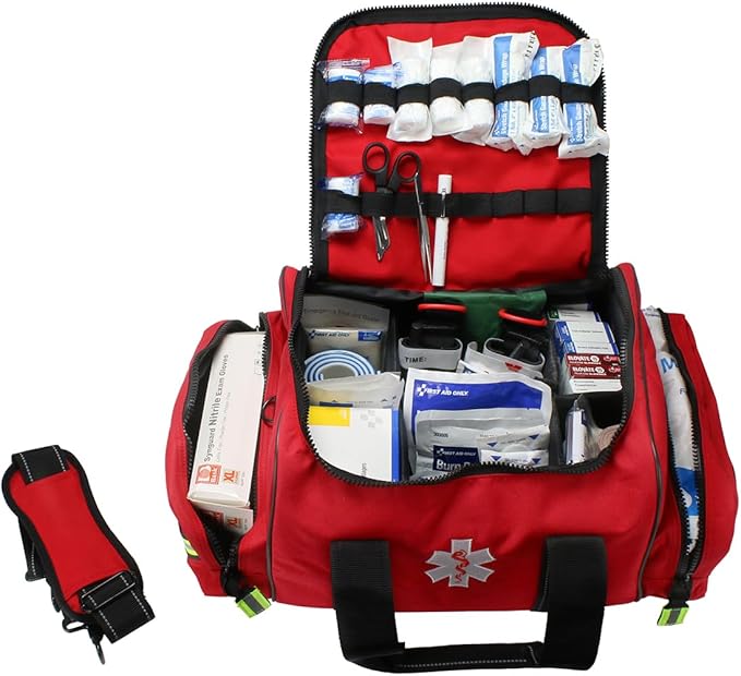 First Aid Only 91484 Basic First Aid Kit First Responder Bag with Bleed Control, 335 Pieces