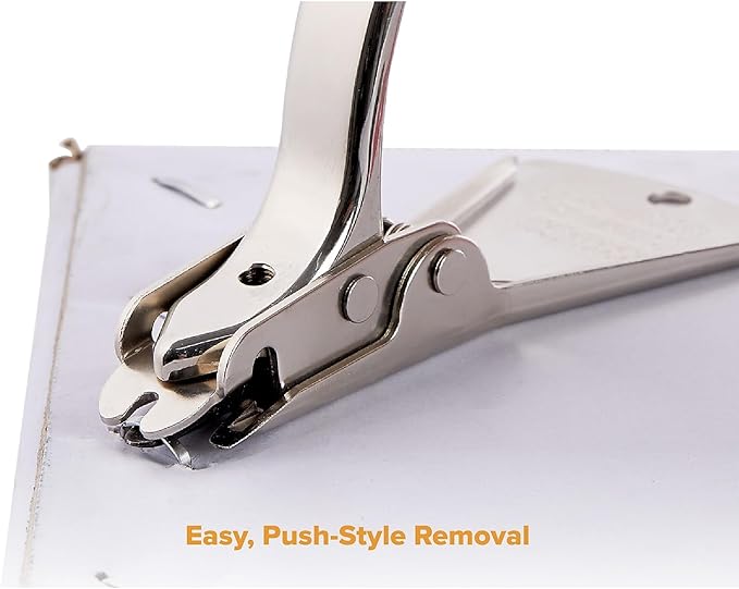 Bostitch Office Heavy Duty & Carton Staple Remover, Built in Staple Shield, Wear- Resistant Nickle Plated Finish Chrome