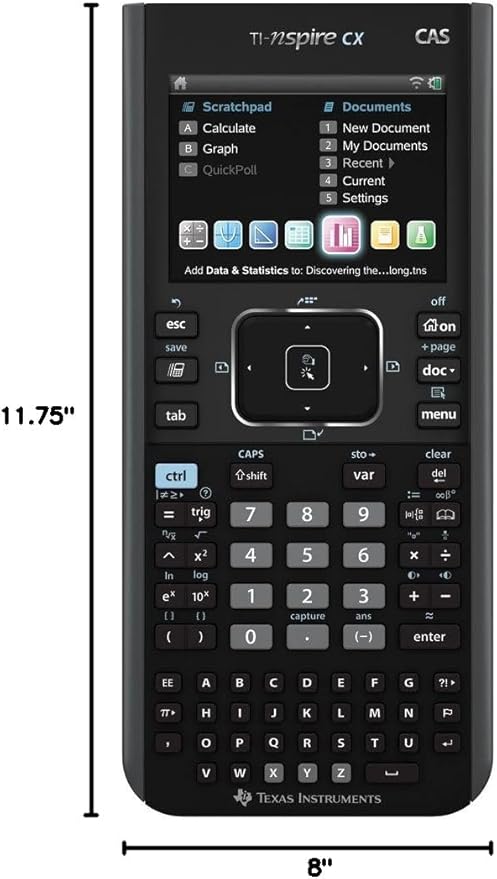 Texas Instruments Nspire CX CAS Graphing Calculator, Frustration Free Package