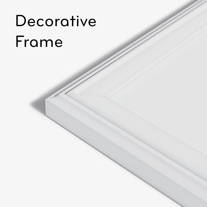 U Brands Farmhouse Magnetic Dry Erase Board White Board, 40" x 30", White Wood Style Frame, Includes 2 Magnets