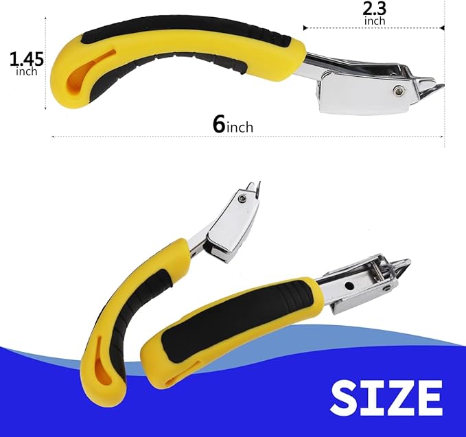Upholstery Staple Remover Heavy Duty Staple Puller for Removing Carton Construction Upholstery Staples Removal Tool with Non-Slip Handle for Furniture, Carpet, Carton, Floor 2 Pcs