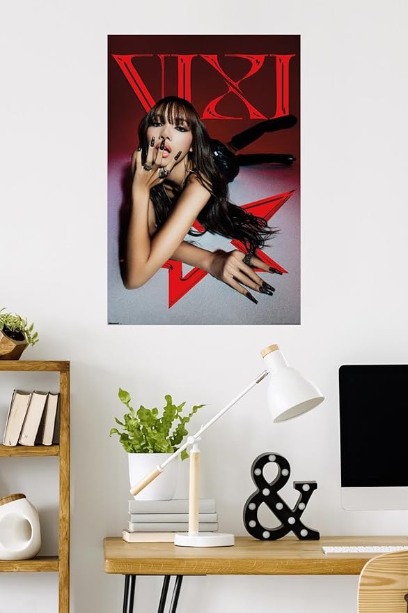 LISA - VIXI Red Star Wall Poster, 34L" x 22.4W", Premium Unframed Version