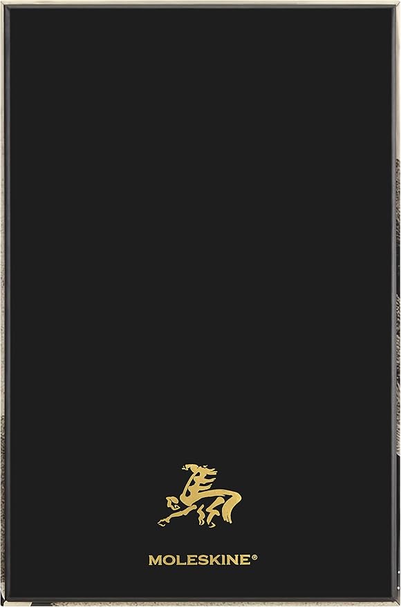 Moleskine Limited Edition Year of the Horse 2026 Calligraphy Notebook in Gift box, Hard Cover, Large (5" x 8.25") Ruled/Lined, Light Grey, 176 pages