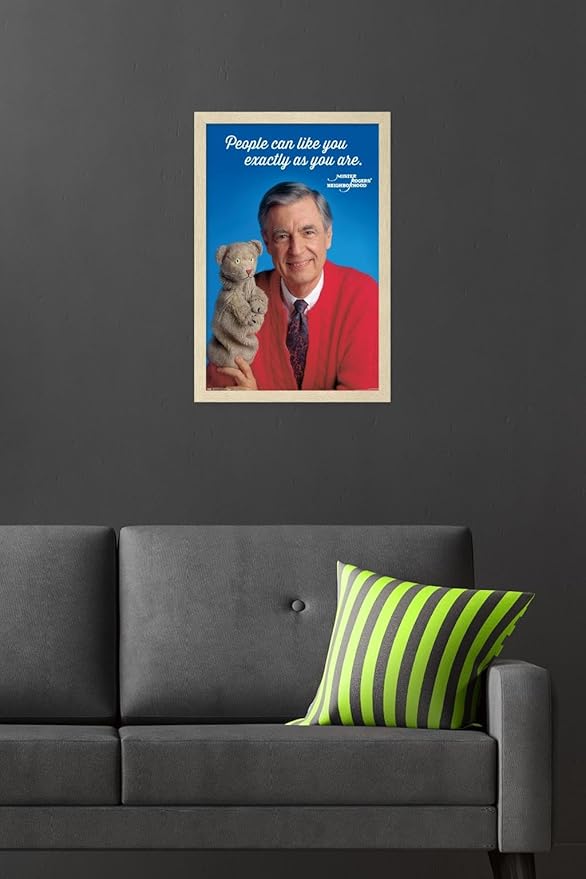 Mister Rogers - As You Are Wall Poster, 22.4L" x 14.7W", Blonde Framed Version