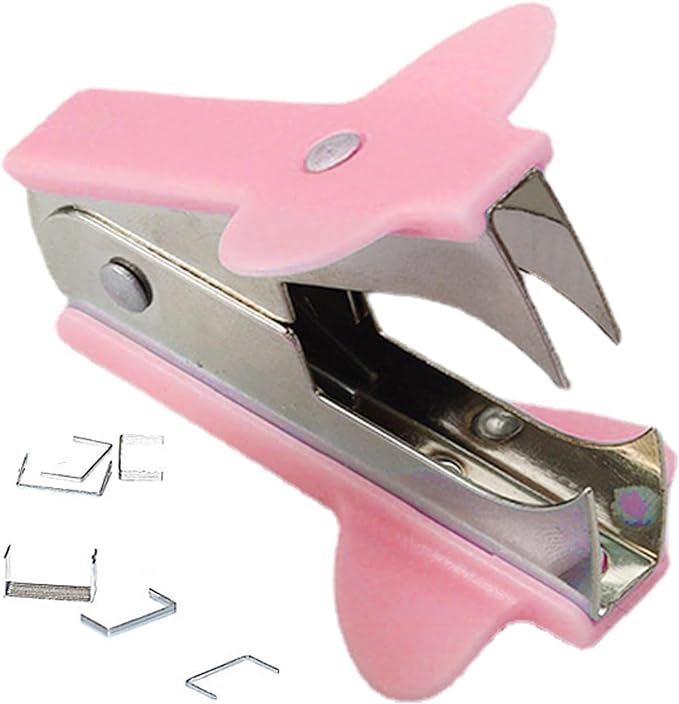 Pink Staple Remover, Staple Puller Tool, Modern Plastic Office School Supplies