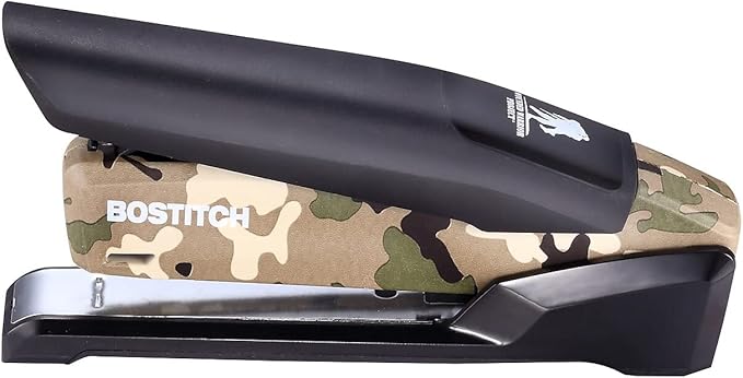 Bostitch Office Metal Spring Powered Stapler, One Finger, Supports Wounded Warrior Project, Camouflage (INP28-WW)