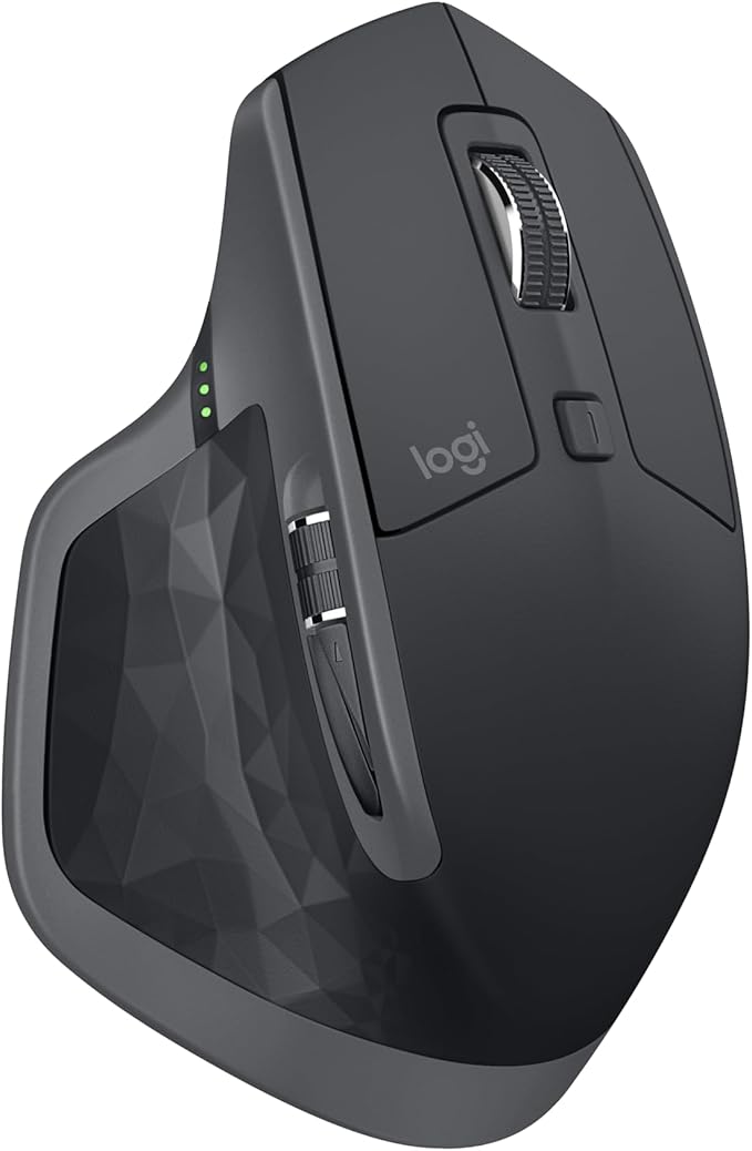 Logitech MX Master 2S Bluetooth Edition Wireless Mouse, Multi-Surface, Hyper-Fast Scrolling, Ergonomic, Rechargeable, Connects Up to 3 Mac/PC Computers,Color-Graphite.
