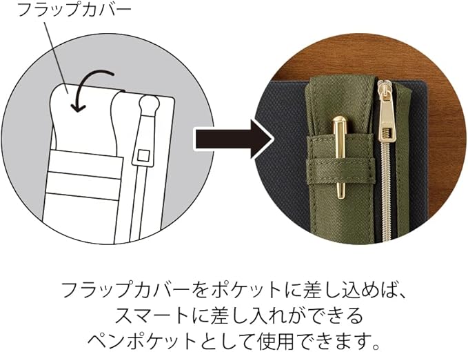 DESIGNPHIL 41822006 Pen Case, Book Band Pen Case, For Khaki B6-A5