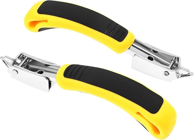 QWORK Heavy Duty Staple Remover Staple Puller Tool, 2 Pack Upholstery Staple Remover with Stainless Steel Tip for Furniture Carpet Cartons Wood Boxes Frames Floors