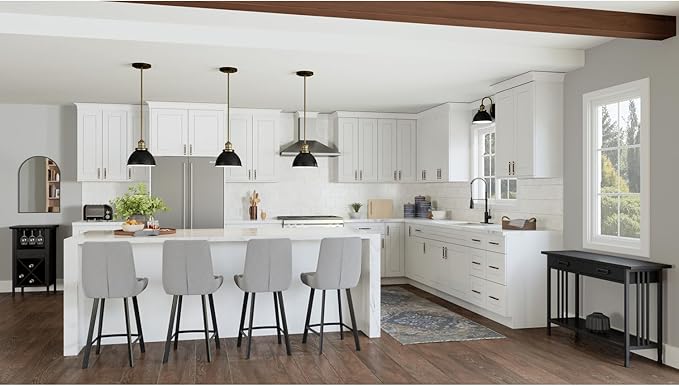 Design House Brookings Shaker Unassembled Wall Kitchen Cabinet W2730, 27 W x 12 D x 30 H, Painted White with Sherwin Williams®, Solid Wood – Design House, 561738