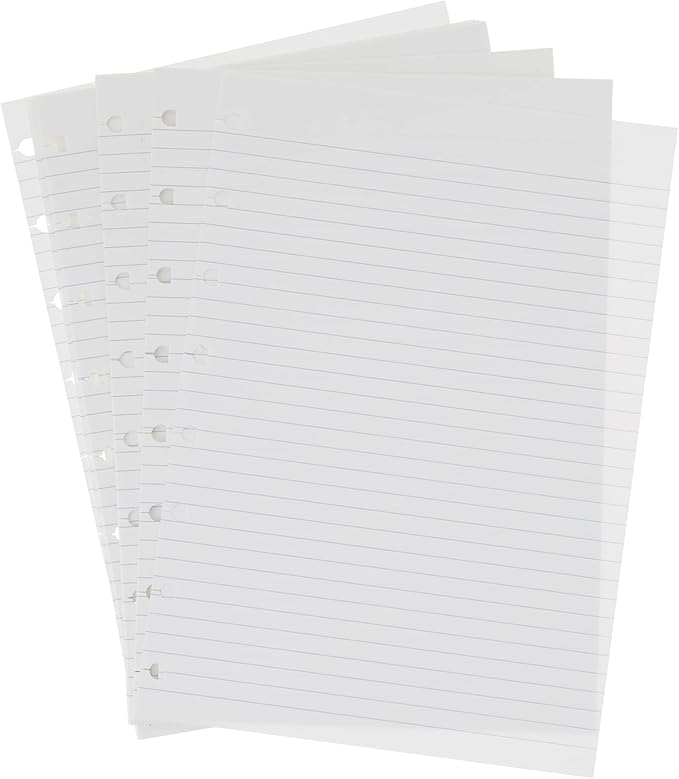 Filofax Notebooks A5 Ruled Journal Refill, Movable, 8 1/4 x 5 13/16 inches, 32 Cream Sheets Fits Filofax Refillable A5 (B152008U)