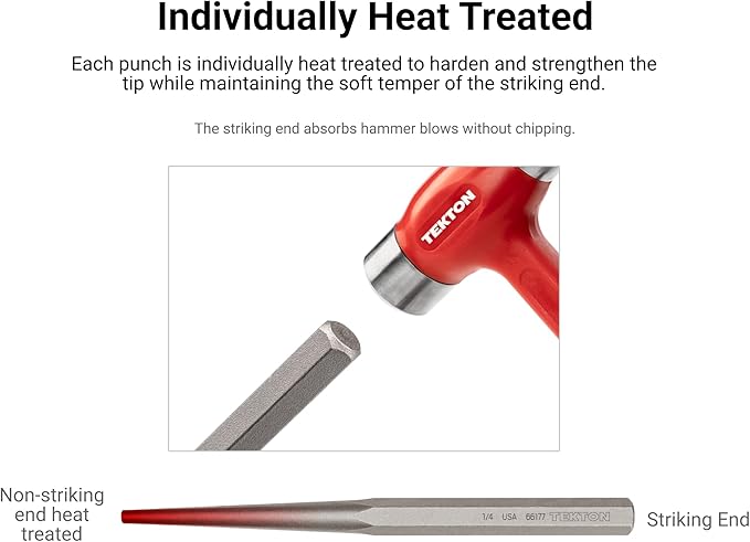 TEKTON Long Alignment Punch Set, 3-Piece (3/16, 1/4, 5/16 in.) | 66556 | Made in USA