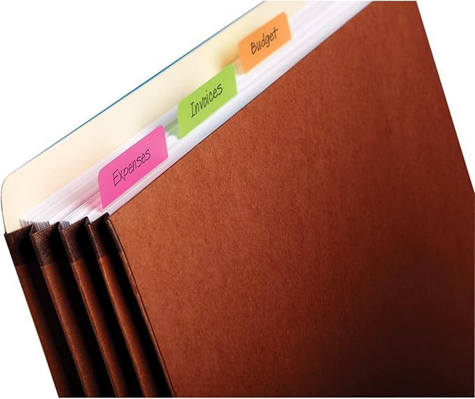 Post-it® Durable Tabs, 2" x 1 1/2", Assorted Colors, 6 Flags Per Pad, Pack Of 4 Pads