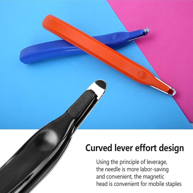 Staple Remover Professional Magnetic Easy Staple Removers Tool 5 PCS Staple Puller Remover Staple Pullers for Office, School and Home (Multicolor)