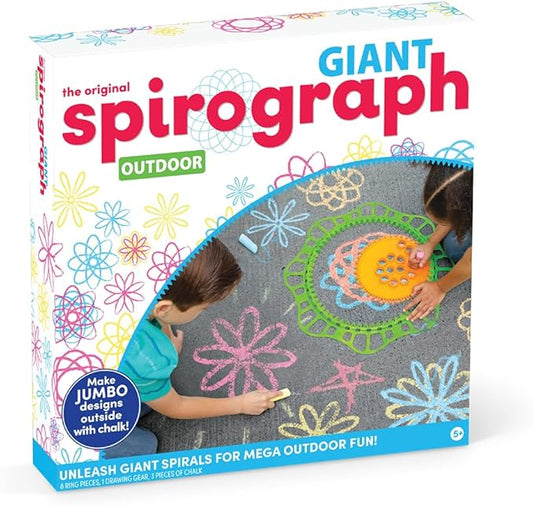 Spirograph Giant Outdoor Jumbo Sidewalk Chalk - Arts and Crafts - Outdoor Activities - Outdoor Toys, Kids Toys, Art Supplies, Craft Supplies, Drawing Kit, Spiral Art, Ages 5+