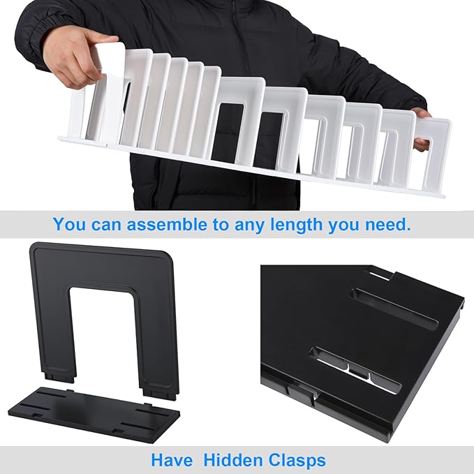 Adjustable Vertical File Sorter Sturdy Plastic Expandable Upright File Holder, Desktop Binder Organizer, School Office Organization Bookshelf Divider, Assemble Easily Endlessly, Pink