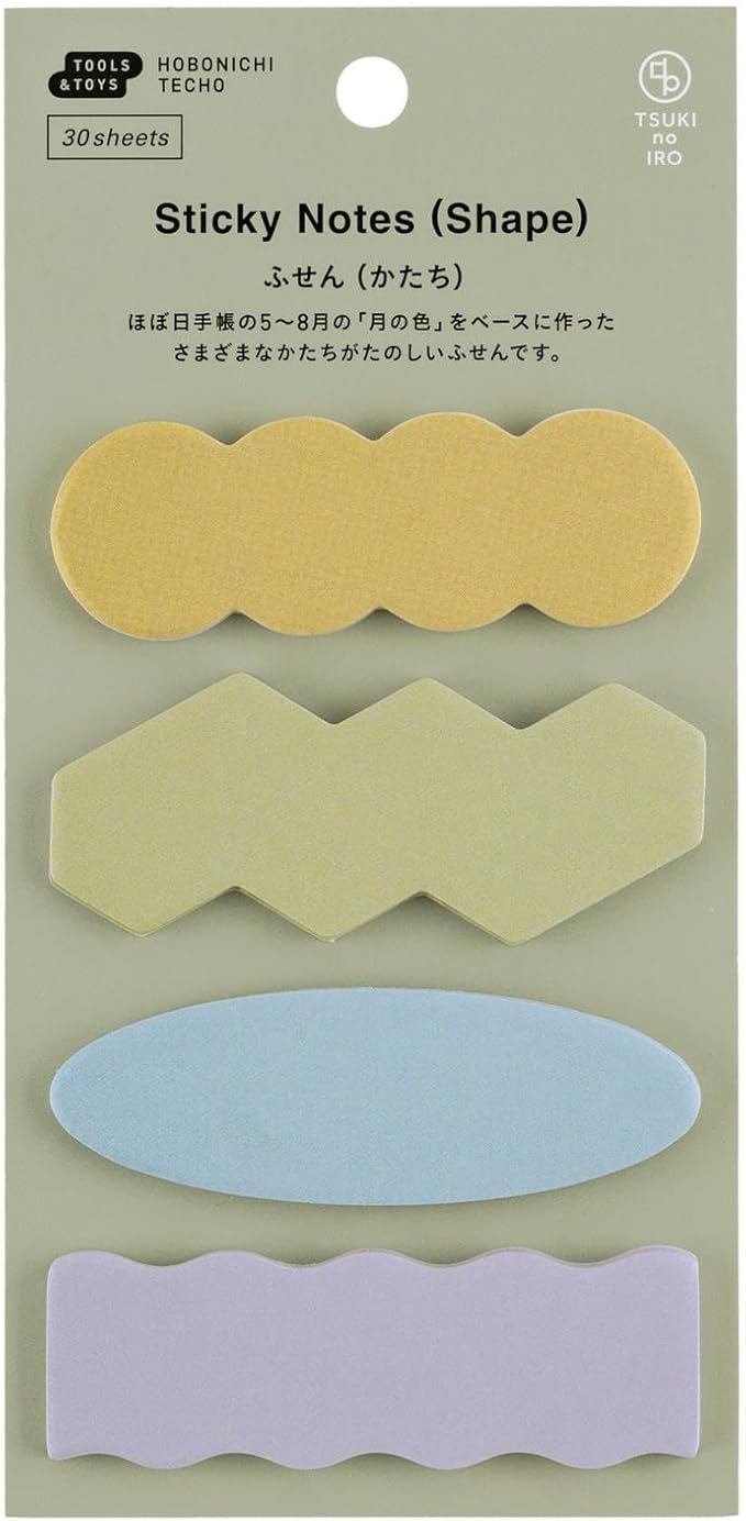 Hobonichi Techo Accessories – TSUKI no IRO: Sticky Notes (Multicolor Shape)