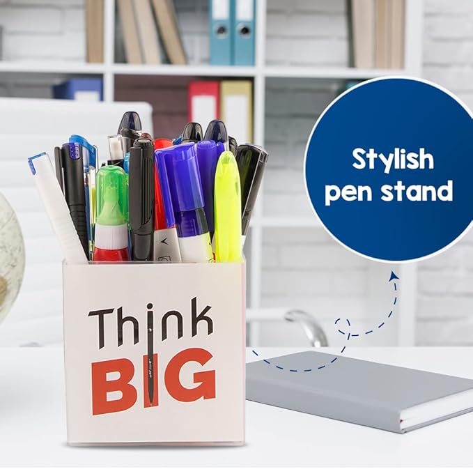 Cello Desk Station, Assorted office stationery items| Ball Pens, Marker, Highlighters |23 Stationery items & 1 pen stand| Ideal for office and home use, Multicolor | Best pen for Exam(Plastic)