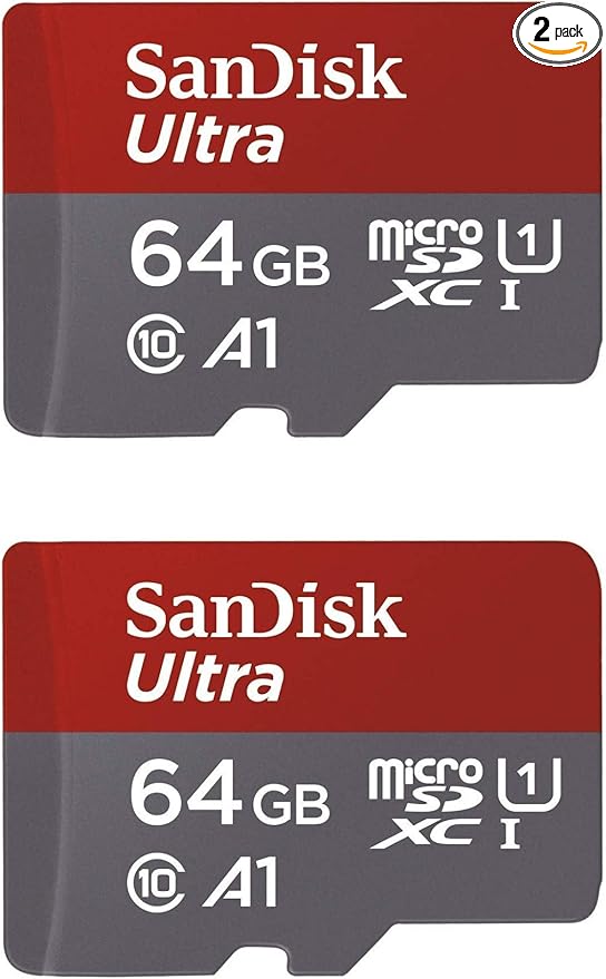 SanDisk 64GB X2 (128GB) MicroSDXC Ultra Uhs-1 Memory Card
