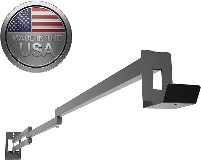 EV Charging Cable Holder - Extendable Arm Wall Mount for Electric Vehicle Charging Equipment - EV Charging Cable Organizer - EV Cable Holder - Made in USA - Black - 9-1/4' - No Holster