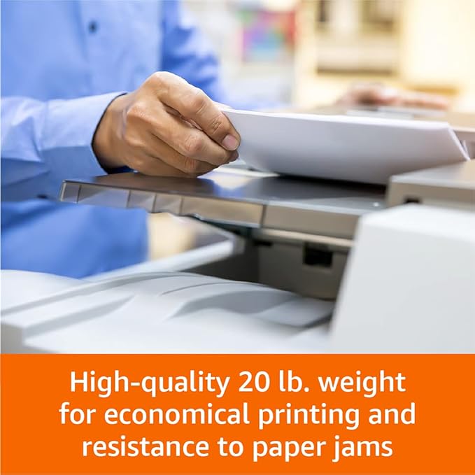 Amazon Basics Multipurpose Copy Printer Paper, 20 lb, 8.5 x 11 Inches, 10 Reams (5,000 Sheets), 92 Bright White