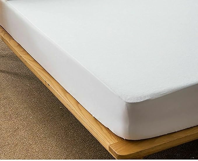 Vinyl Plastic Mattress Protector Fitted Sheet Style Waterproof Mattress Cover Breathable - Bed Wetting and Spill Protection for Mattress Fits a Mattress Up to 11.5" Deep (Full 76" x 54" x 11.5" Deep)