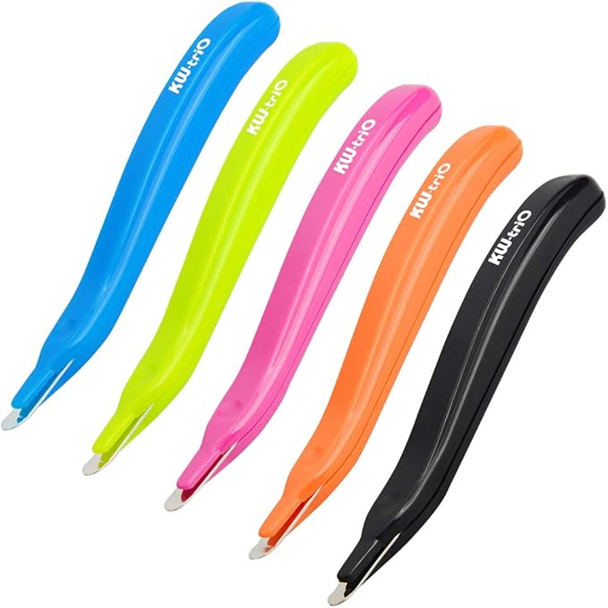Staple Remover Professional Magnetic Easy Staple Removers Tool 5 PCS Staple Puller Remover Staple Pullers for Office, School and Home (Multicolor)