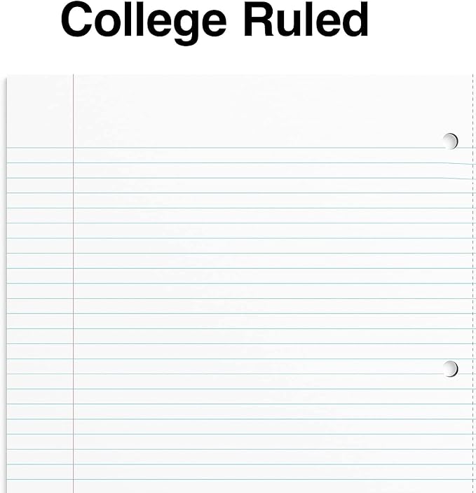 STAPLES Accel 1‑Subject Notebook, 8.5” x 11”, College Ruled, 100 Sheets, Blue