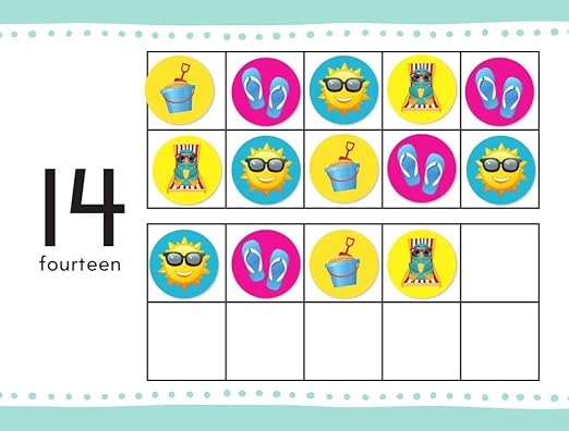 hand2mind Seasonal Ten Frames Math Counters for Kids, Math Counters Chips for Counting and Sorting, Kindergarten Learning Games, Counting Toys, Math Game (288 Math Counters and 10 Ten Frame Cards)