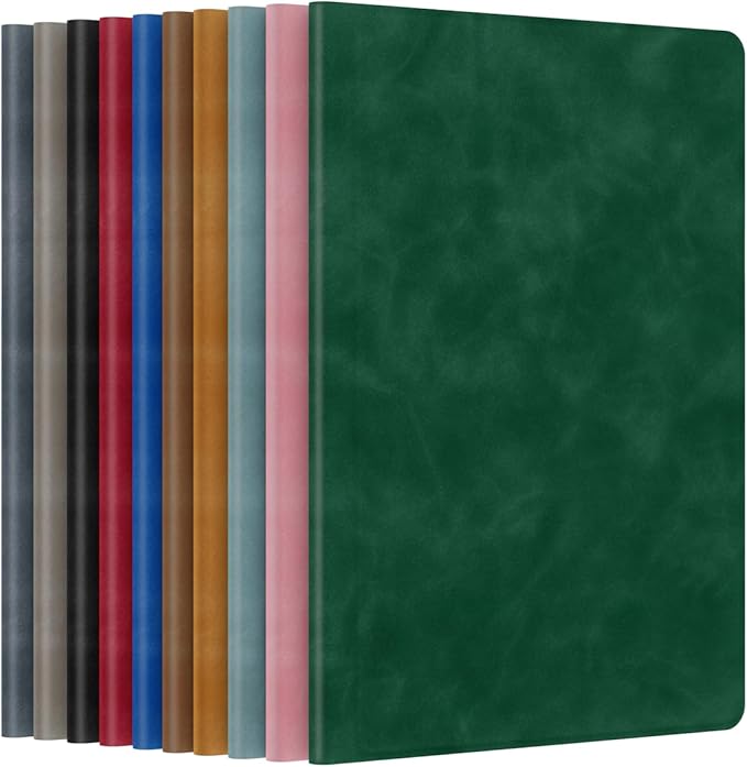 Portable Dry Erase Board,Reusable Whiteboard Notebook, Double-Sided White Board PU Cover 9.5"x6.6" with Marker,Wipe Cloth (Dark Black)