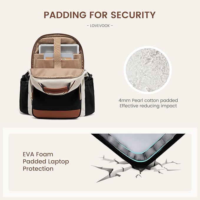 LOVEVOOK Laptop Backpack for Women with Pouch Pocket for Large Capacity Cup,18 Inch Laptop Computer Bag Travel Backpack Purse,Waterproof Work Business Backpack College Teacher Bags,Leopard print
