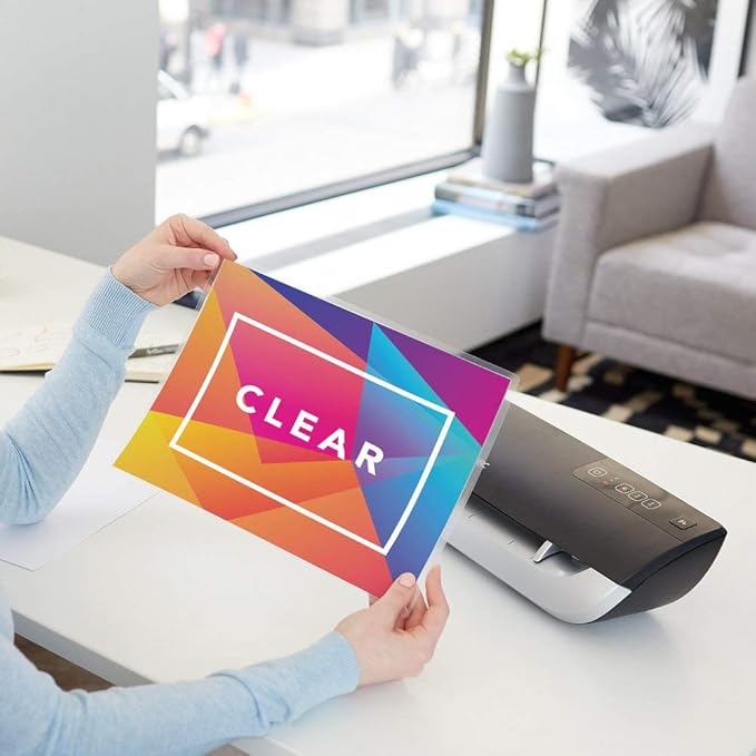 GBC Laminating Sheets, Thermal Laminating Pouches, Menu Size, 5Mil, HeatSeal Crystal Clear, 100 Pack (3200417)