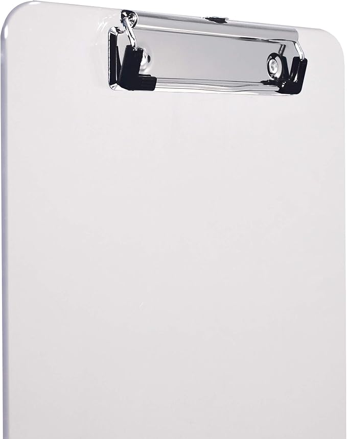 Better Office Products Clear Plastic Clipboards, 12 Pack, Durable, 12.5 x 9 Inch, Low Profile Clip, Translucent Clear, Set of 12